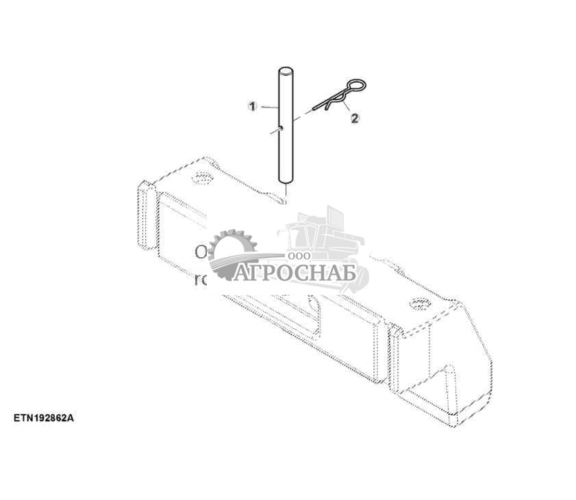 Крепежные детали, опора передних балластировочных грузов 